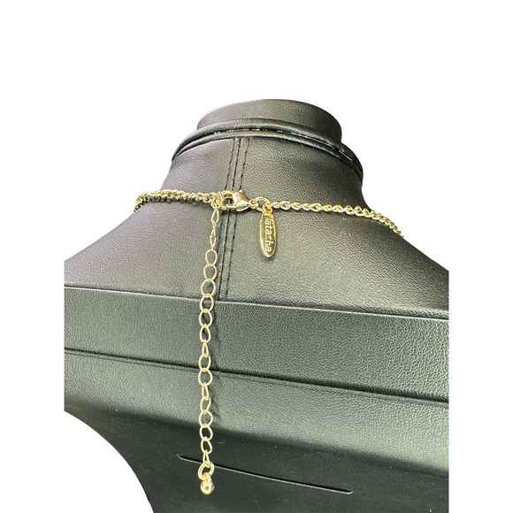 Vintage Natasha Signed GoldToned Crystal Statement Necklace - Picture 4 of 7